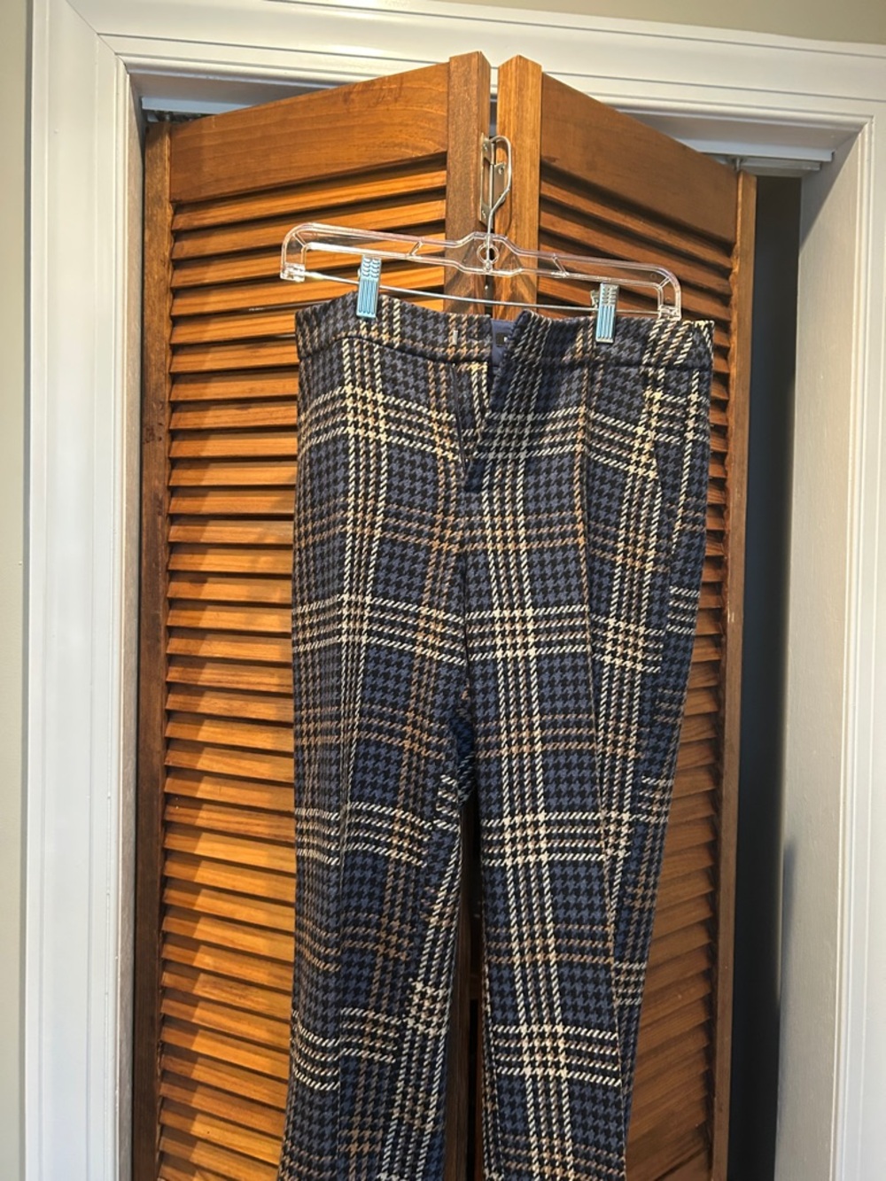 Boston Proper Navy, Brown & Cream Plaid Double-Breasted Suit Set - Picture 11 of 15